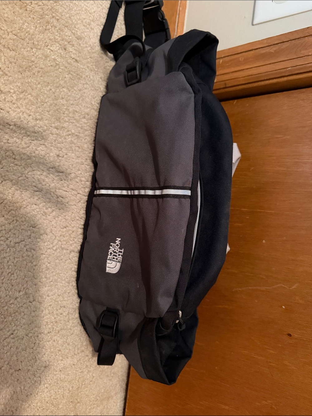 The North Face Grey and Black Belt Bag